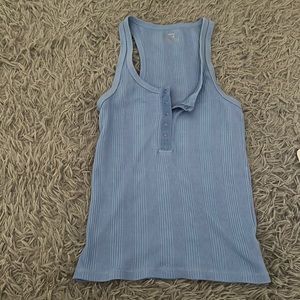 Aerie Blue Button Up tank top